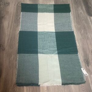 Green and white Checkered Scarf from H&M